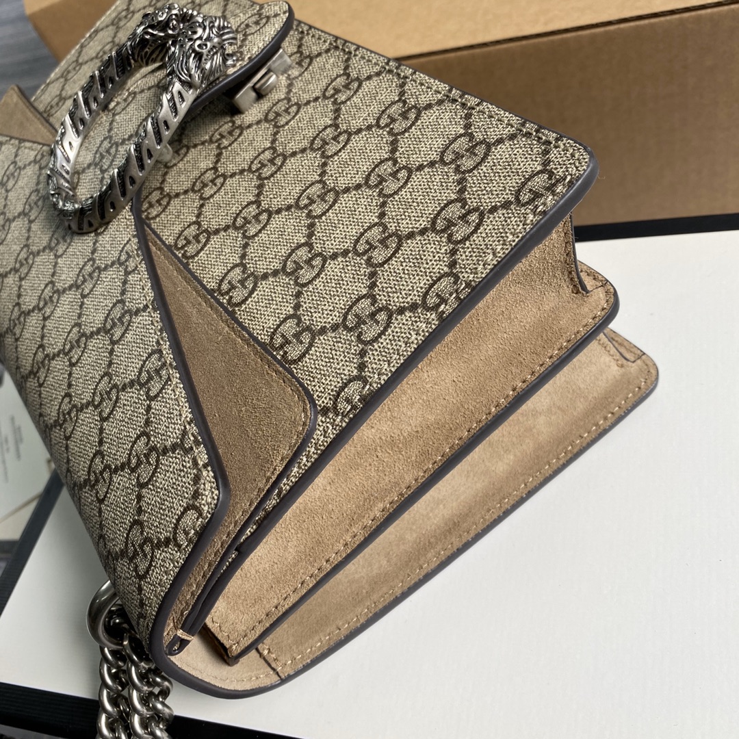 Gucci Dionysus Small GG Supreme Shoulder Bag 400249 Khaki